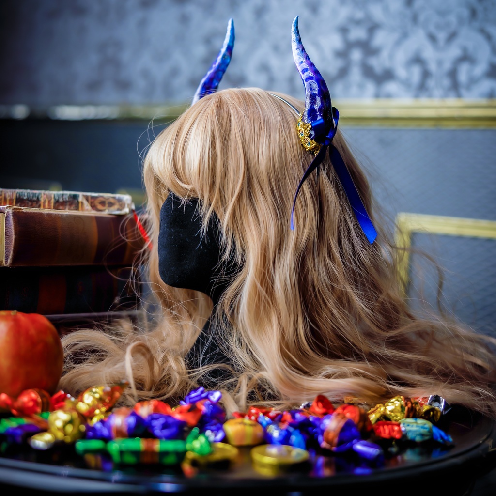 短い角【青・赤・桃・黒】