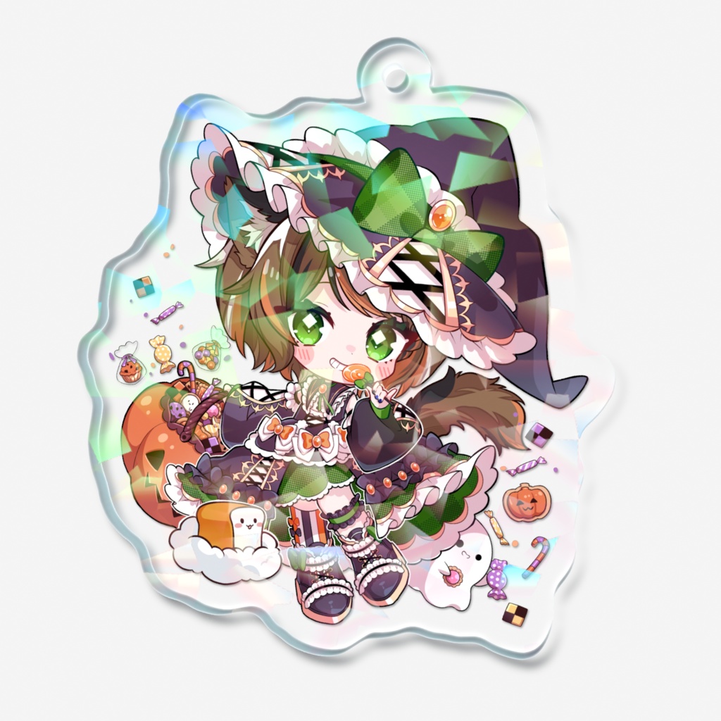 あすとろぱんくアクリルキーホルダー(ホログラム仕様)(ハロウィンver)