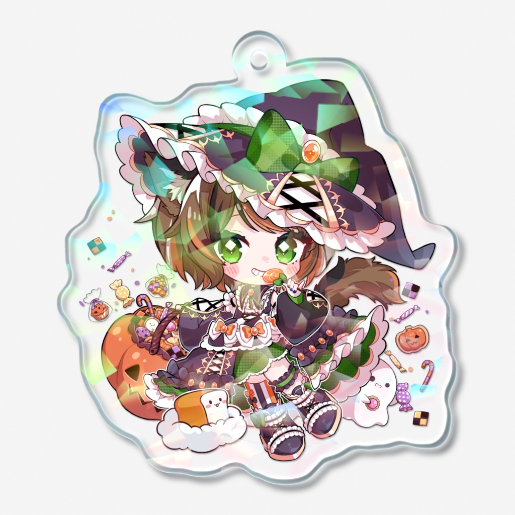 あすとろぱんくアクリルキーホルダー（ホログラム仕様）（ハロウィンver）