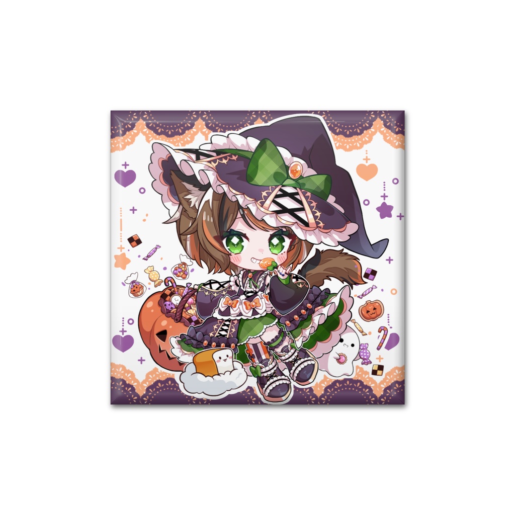 あすとろぱんく四角缶バッジ（ハロウィンver）