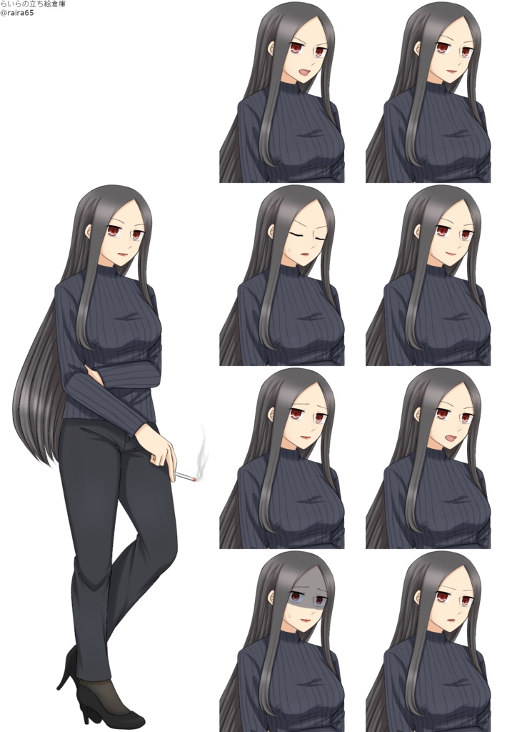 【12/28追加】喫煙者の婦警の立ち絵