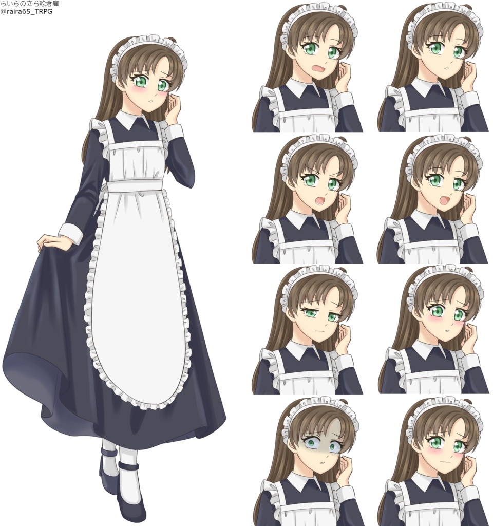 【7/4更新】たれ目セミロングの少女の立ち絵