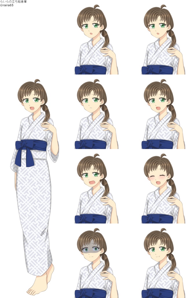 【7/4更新】たれ目セミロングの少女の立ち絵