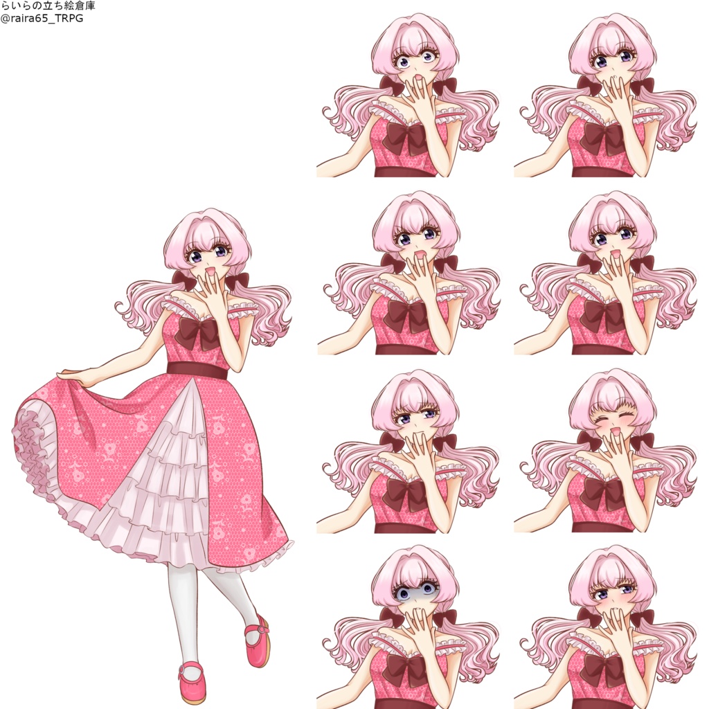 量産型の甘くてかわいい少女の立ち絵