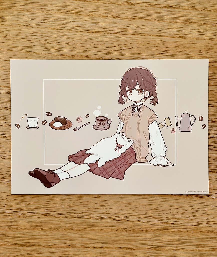 ポストカード お膝抱っこ