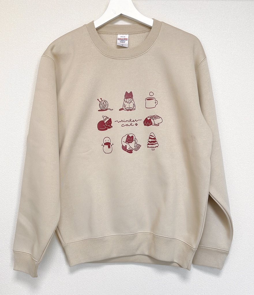 【Mサイズ】冬にゃんこ裏起毛スウェット
