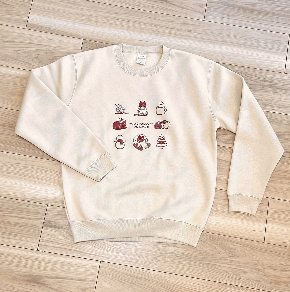 【Mサイズ】冬にゃんこ裏起毛スウェット