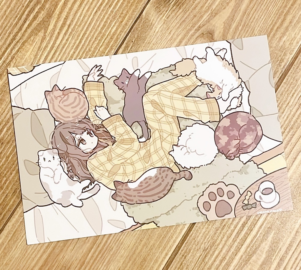 ポストカード 猫まみれ