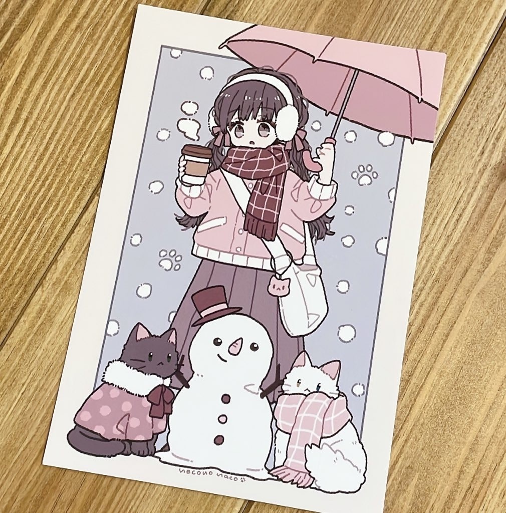 ポストカード 雪の日