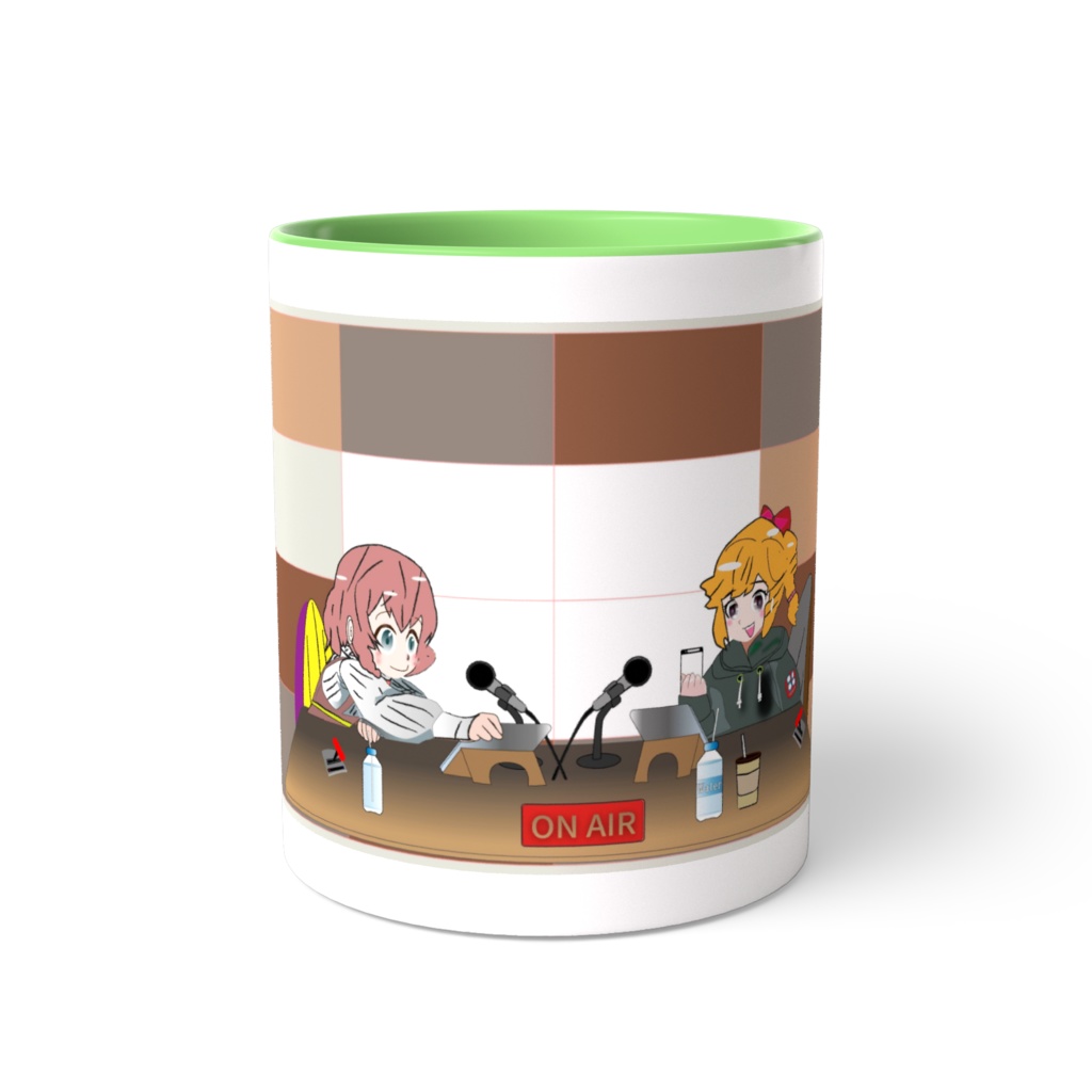 ラジオパーソナリティ|ツートンカラーマグカップ - 直径 8.2cm / 高さ 9.5cm