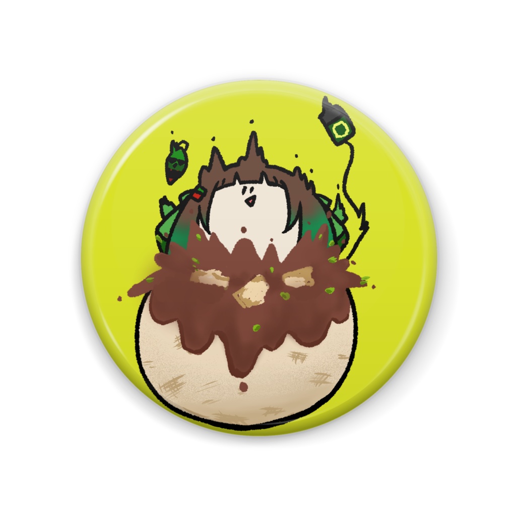 ぺにょ入りたこ焼き缶バッジ No.1