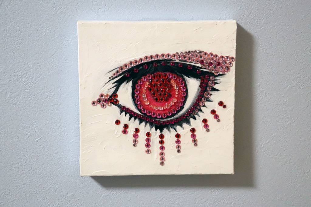 絵画「EYE (Pink Sapphire)」