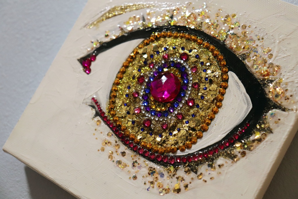 絵画「EYE (Yellow Gold)」