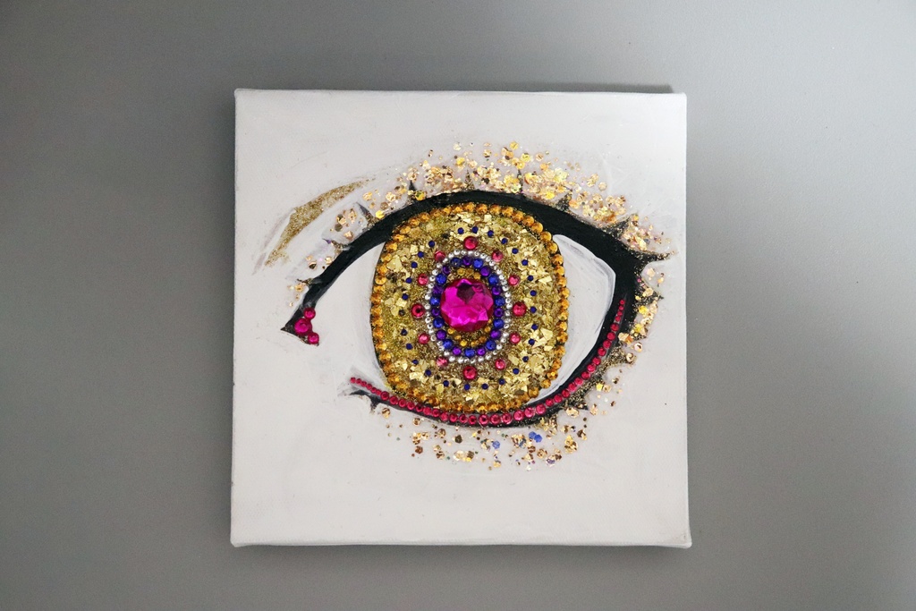 絵画「EYE (Yellow Gold)」