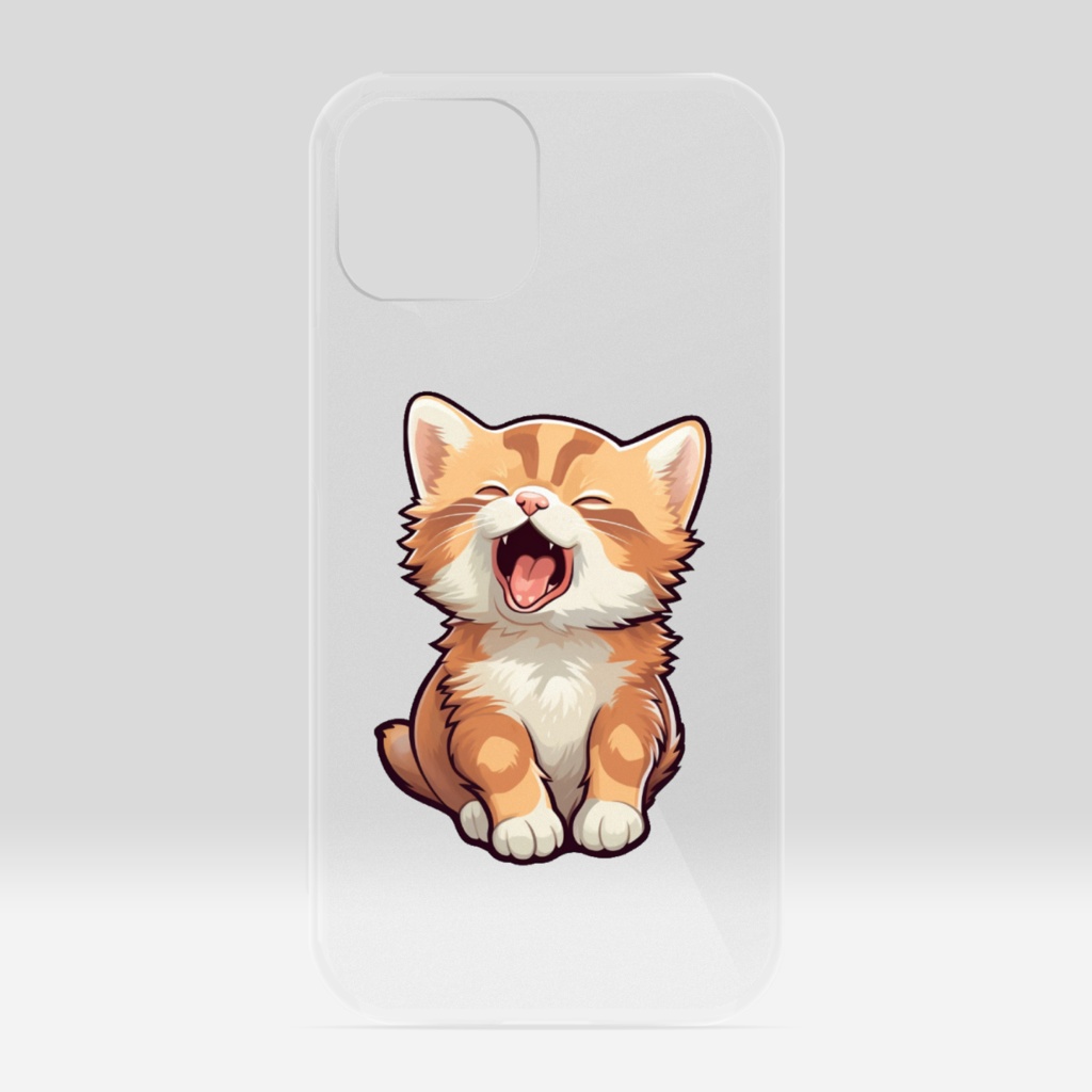 あくびをする猫 iPhoneケース