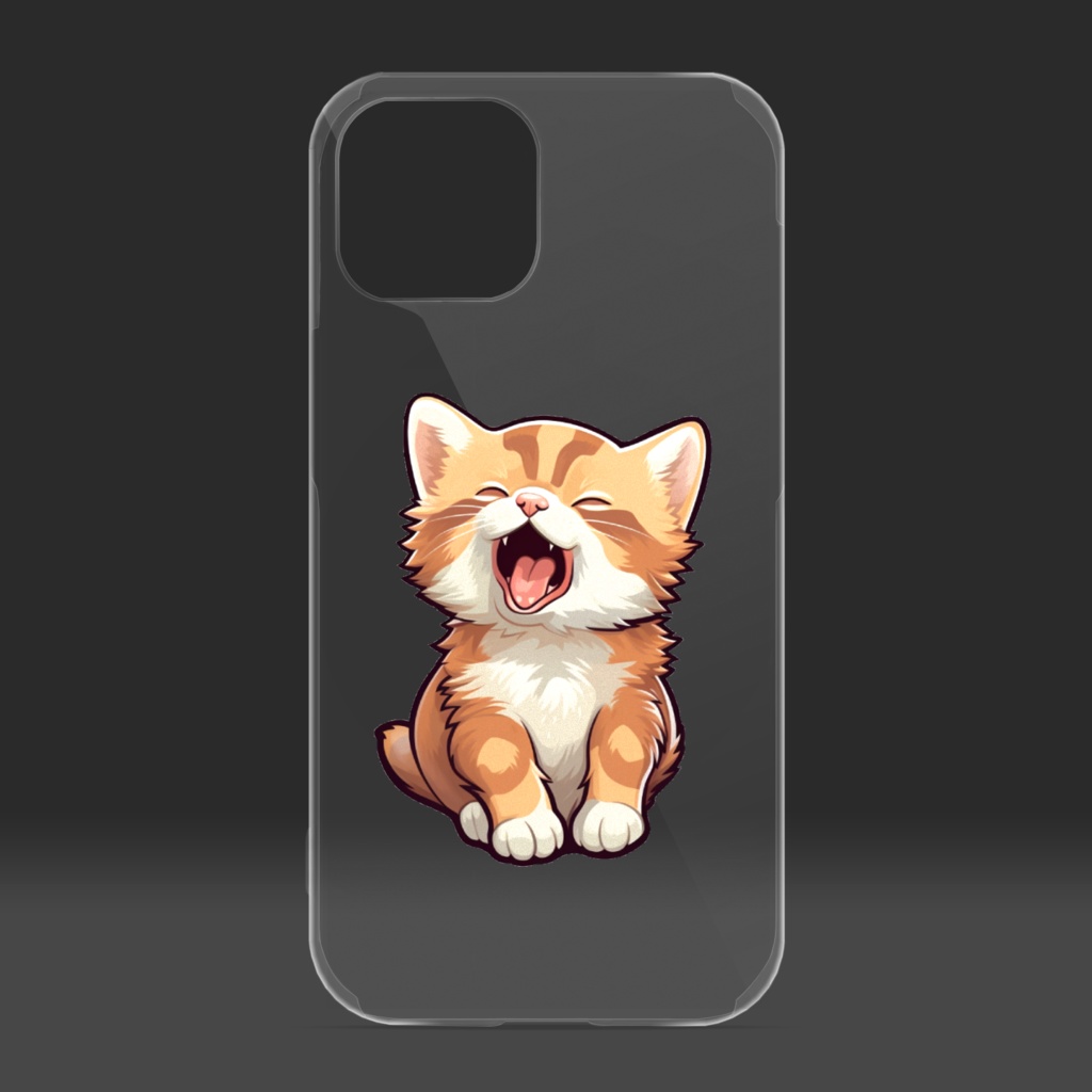 あくびをする猫 iPhoneケース