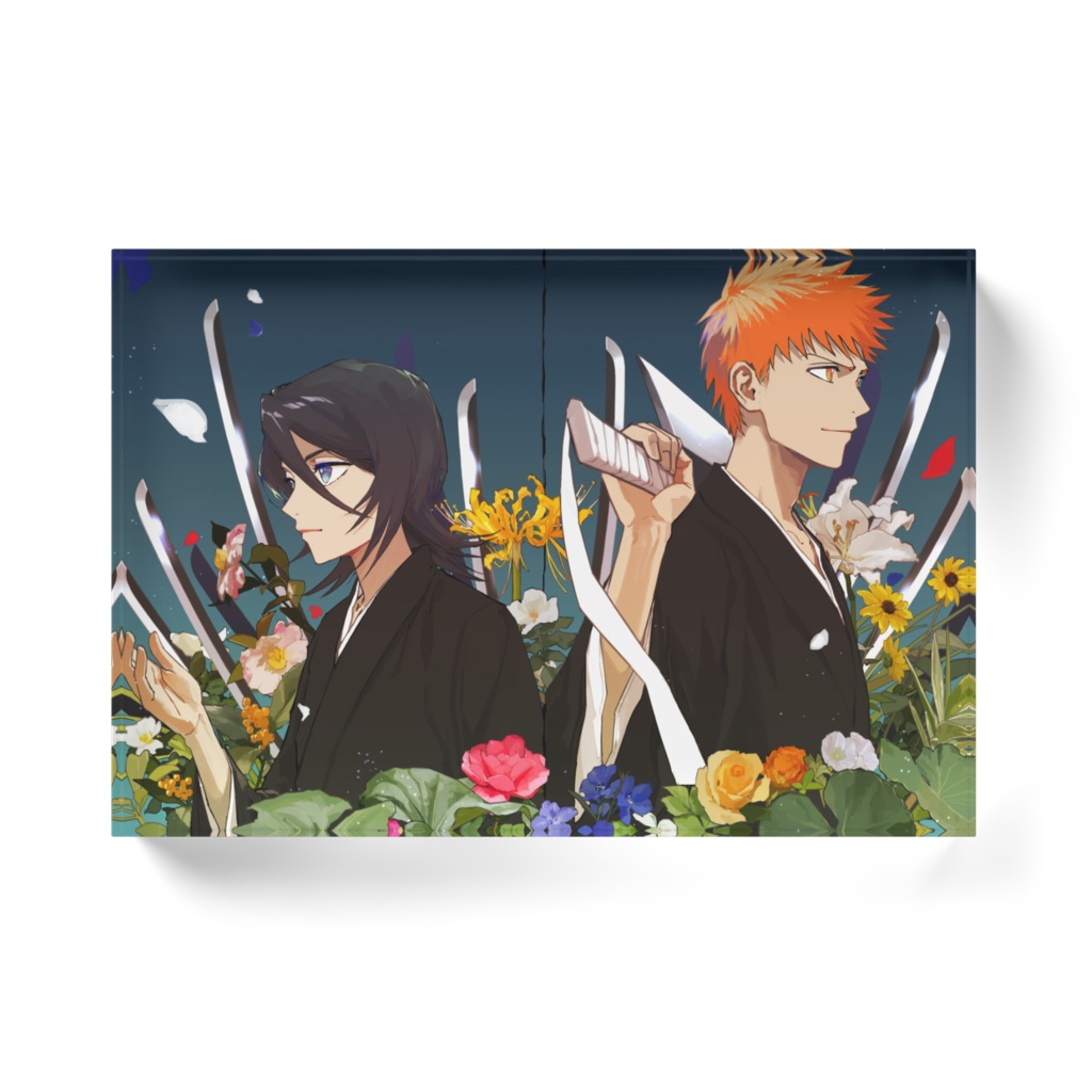 告知イラストアクリルブロック