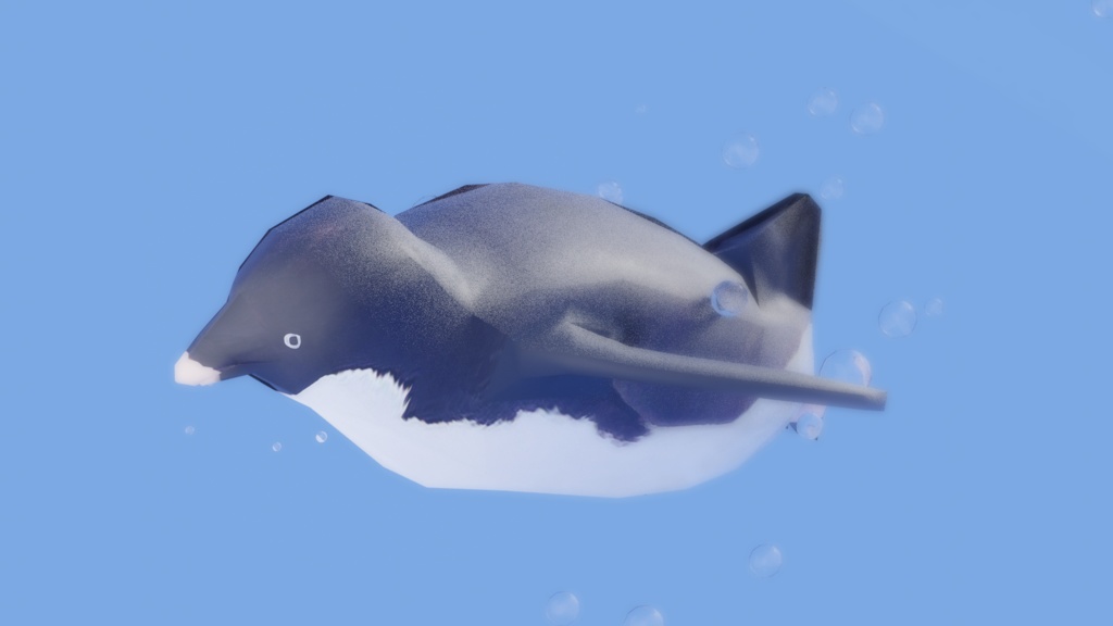 【VRChat想定】アデリーペンギン【fbxモデル】