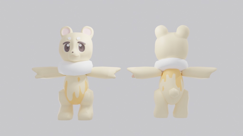 【VRChat想定アバター】ハニーベア【Quest対応】