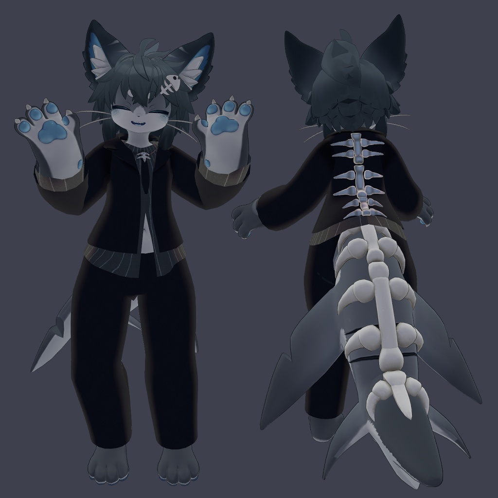 【Chalo対応】ボーンスーツ【VRChat想定衣装】