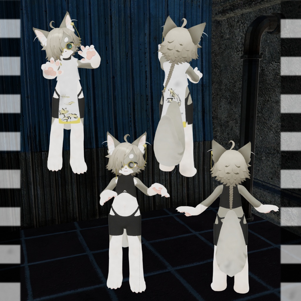 【リオ-Lio-対応】チャイナおにーさんセット【VRChat想定衣装】
