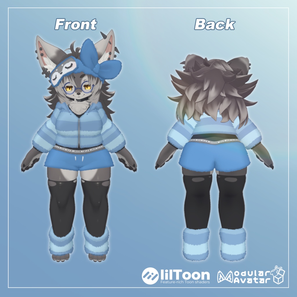 【Zil S -ジル S- 対応】ふわもこオフスタイル【VRChat想定衣装】