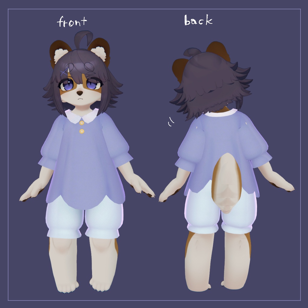 【ノエル対応】ナイトウェア【VRChat想定衣装】