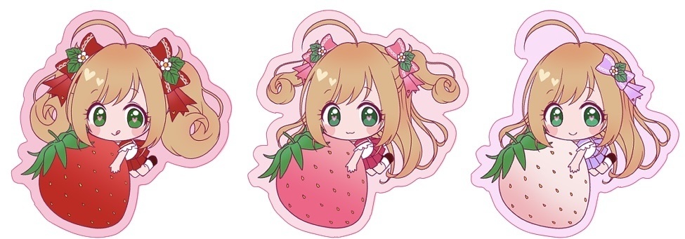 キラキラ☆いちごステッカーセット