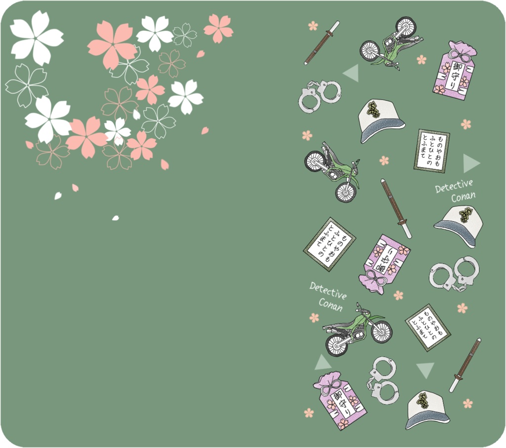 名探偵コナン 服部平次&遠山和葉イメージ 手帳型iPhoneケース