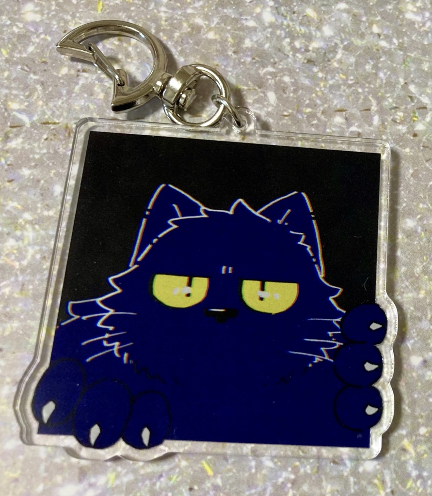 両面アクキー-くろねこ