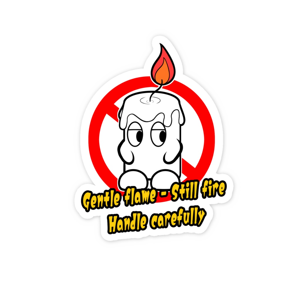 Gentle flameスマホステッカー
