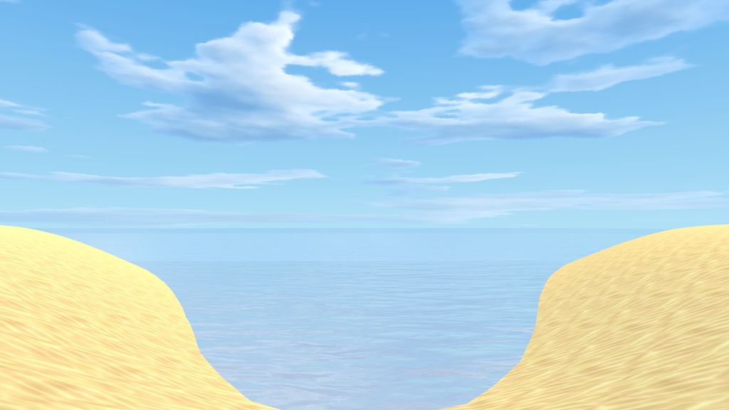 【VRChat想定】Sandy beach【ワールドアセット】