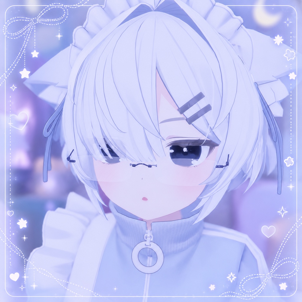HAZE - Rimless Glasses【VRChat / 4 Colors】