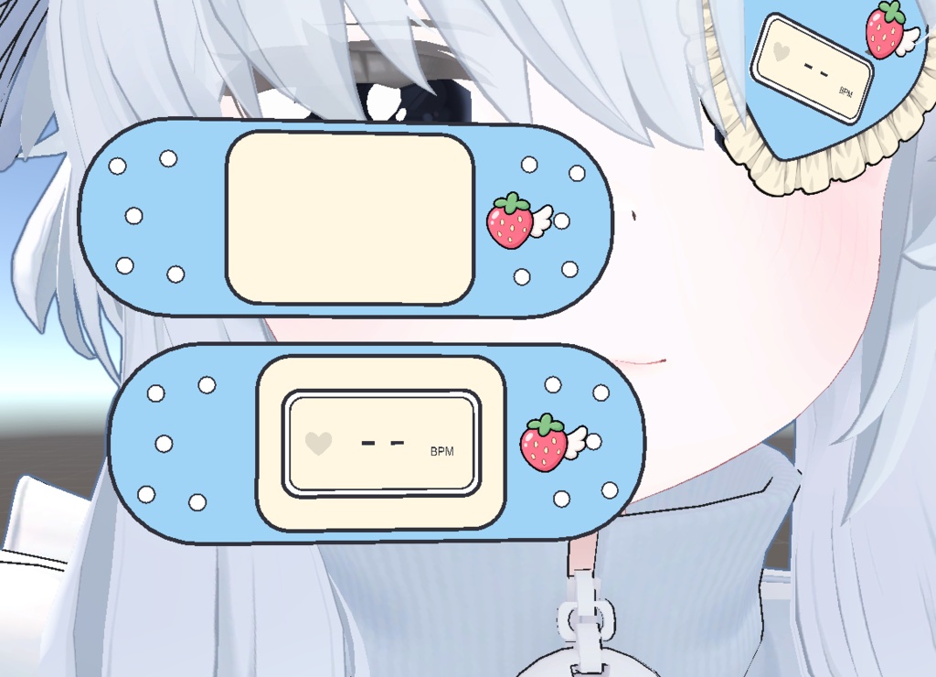 MeloPulse|心拍数が見えるアイパッチ&絆創膏【PC版 / VRChat / OSC対応】