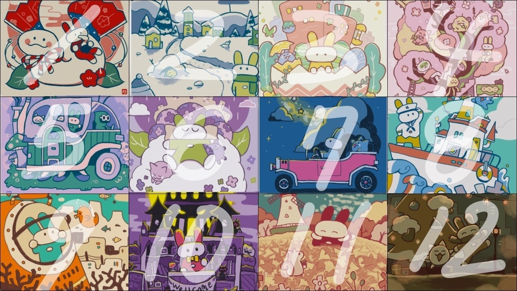 2025年ごちゃかわカレンダー（KYの作品）