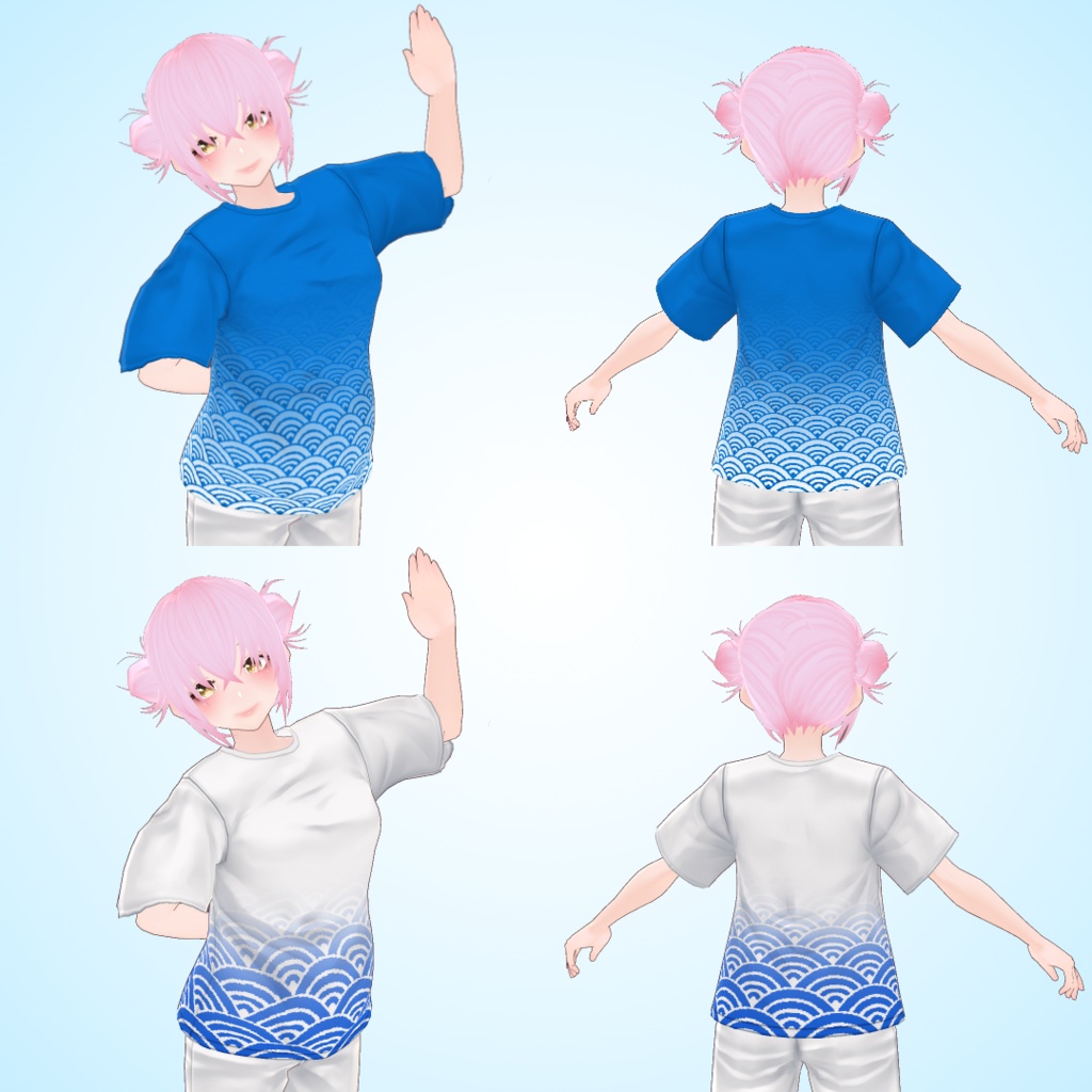 【無料】VRoid和柄Tシャツ詰め合わせ