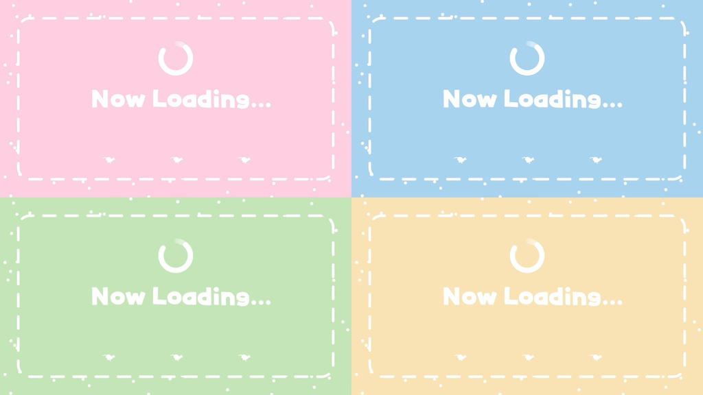 【無料配布】動く配信待機画面・動画素材〜縦横両方・ループ〜