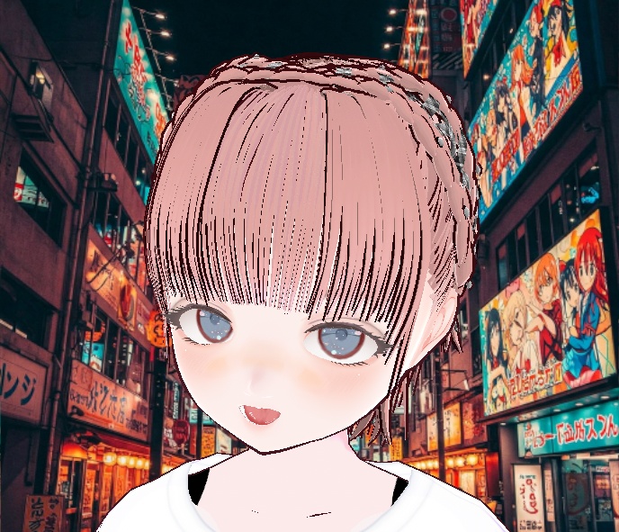 【Vroid全身】「地雷ヘアメイク」で視線を独占!リボン編み込んでるあれ!公開記念値下げ中