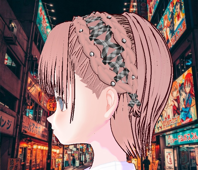 【Vroid全身】「地雷ヘアメイク」で視線を独占!リボン編み込んでるあれ!公開記念値下げ中