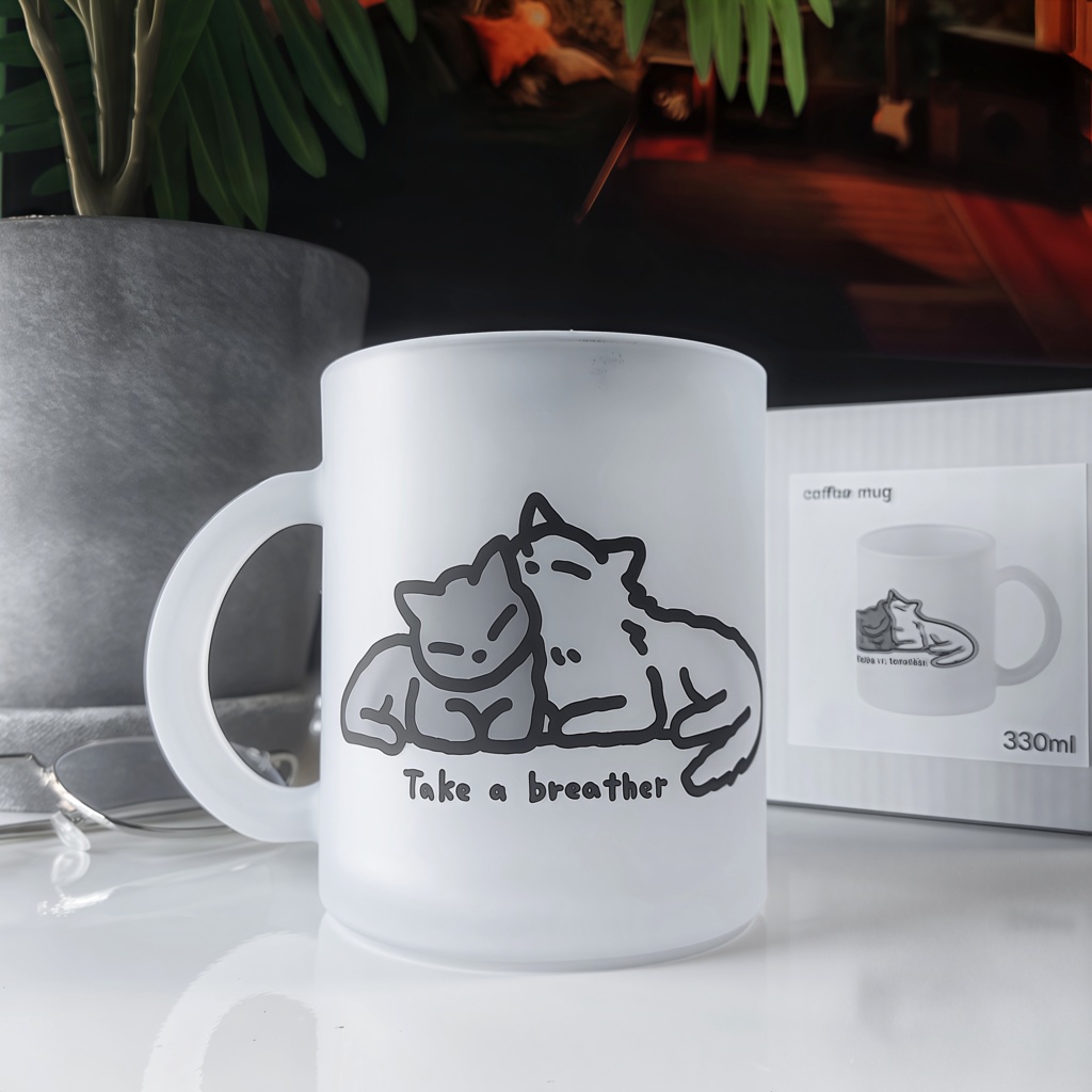 グレーとペルシャのフロストマグカップ