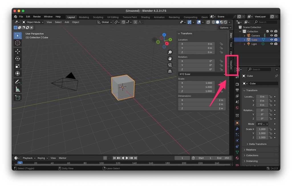 【無料】3Dビューポートの表示をシンプルに表示を切り替えられるBlenderアドオン「View Ctrl」