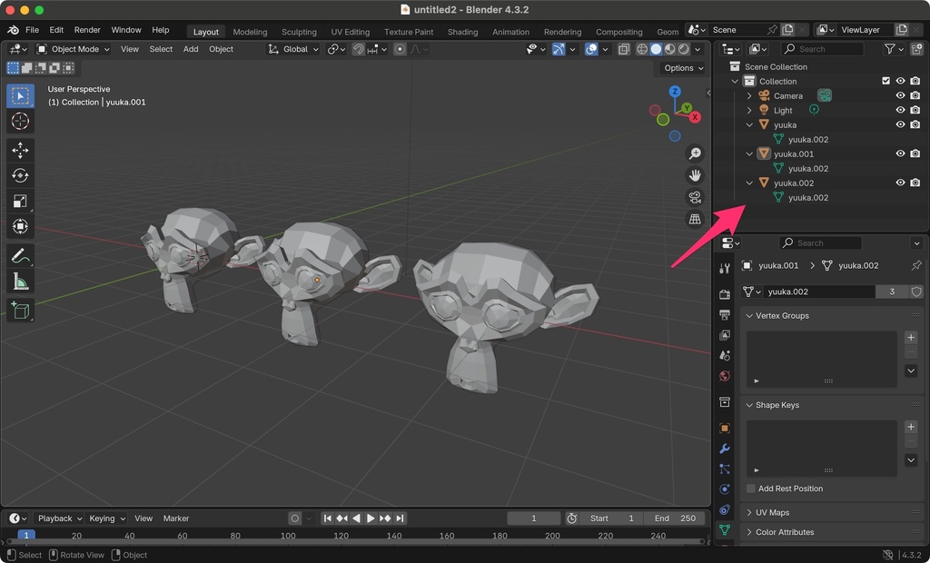 【無料】自動でメッシュデータ名をメッシュ名で上書きするBlenderアドオン「Auto Rename Mesh Data」