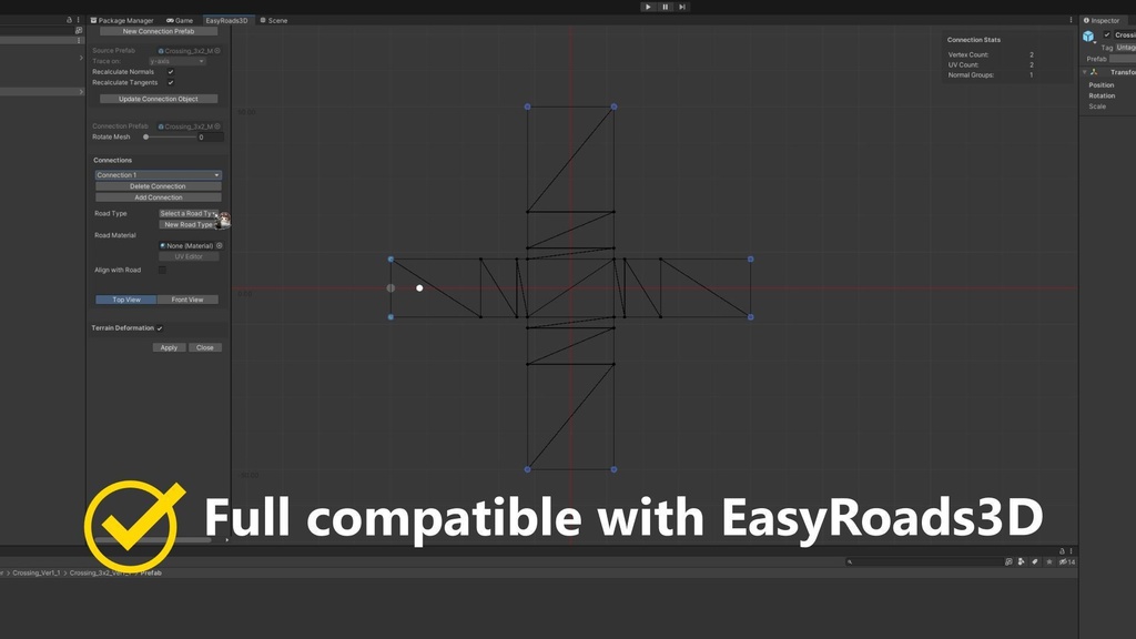 【Unity対応】 日本風ローポリ道路素材 『UnityRoadMaster』(フルセット)