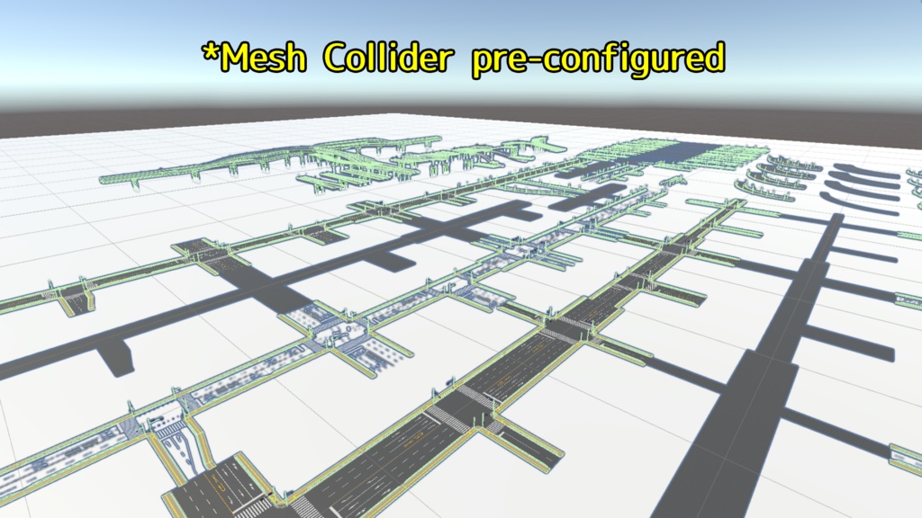 【Unity対応】 日本風ローポリ道路素材 『UnityRoadMaster』(Crossing and Roadセット)