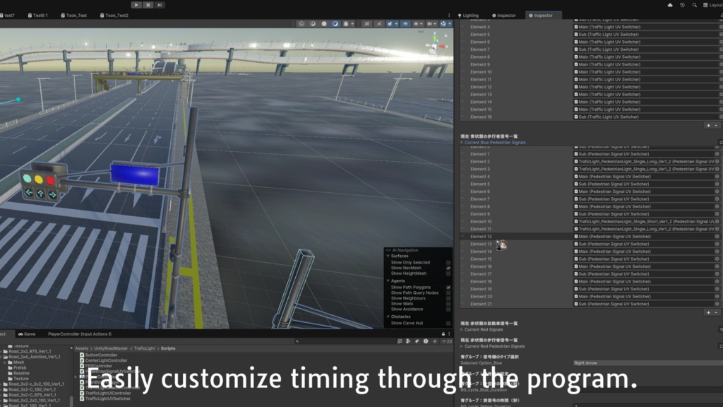 【Unity対応】日本風ローポリ信号機素材『TrafficLight Add-on』
