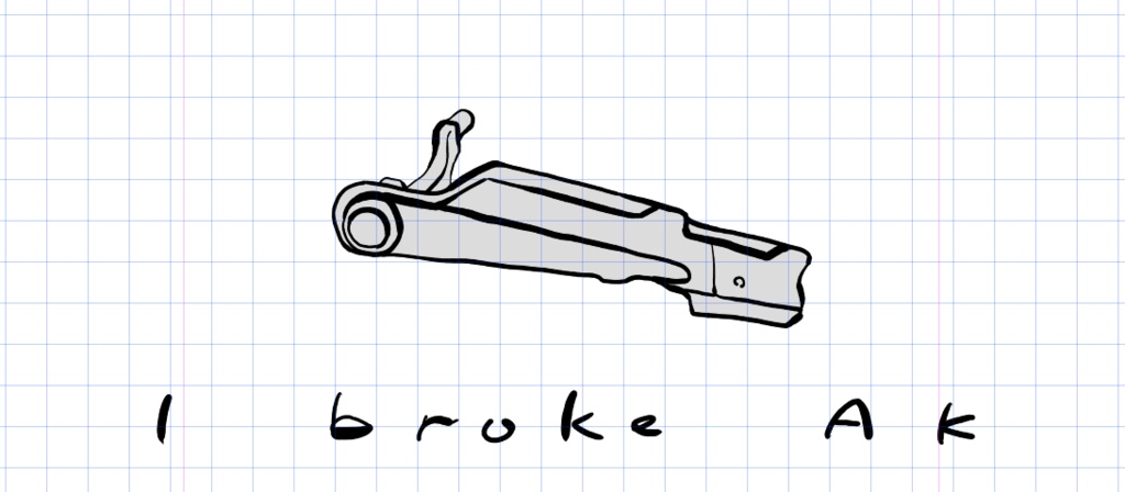 AKを破壊した人間が着る白シャツ