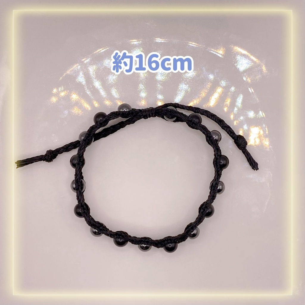 【即納品】ブラック系天然石ブレスレット【Chimama】