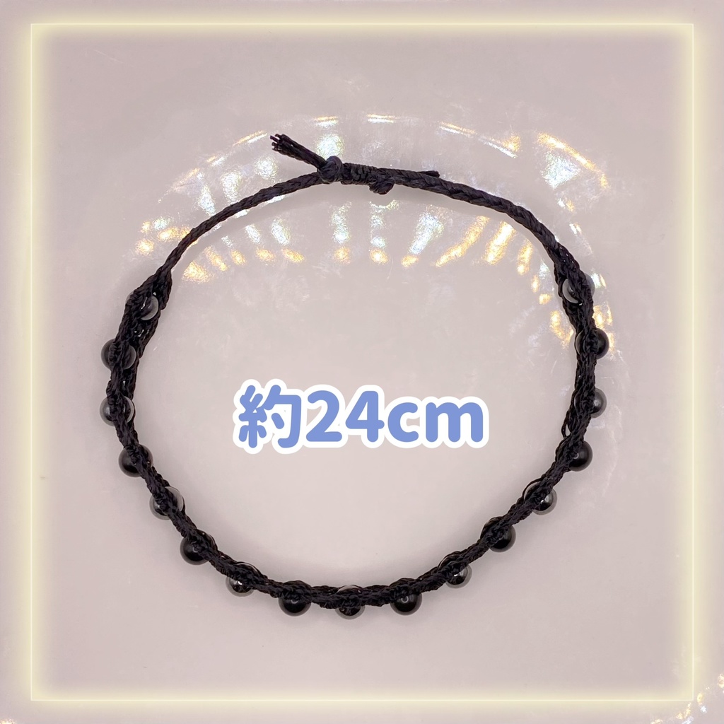 【即納品】ブラック系天然石ブレスレット【Chimama】