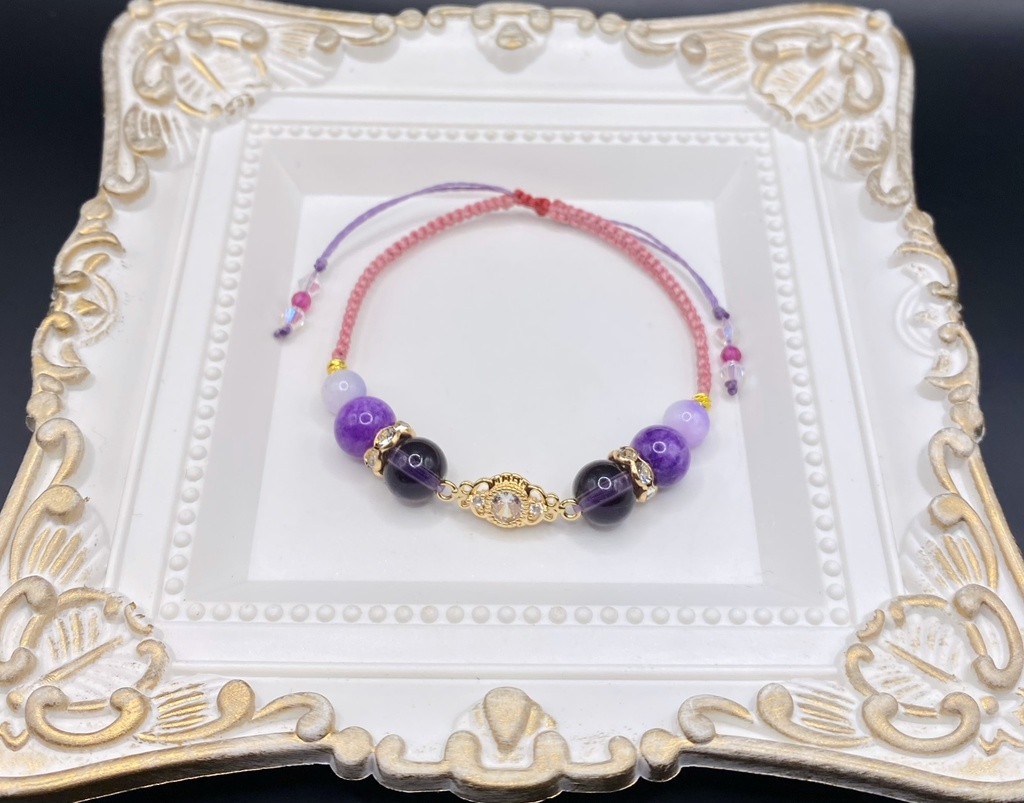 【即納品】キュービックジルコニアチャームブレスレット【Chimama】