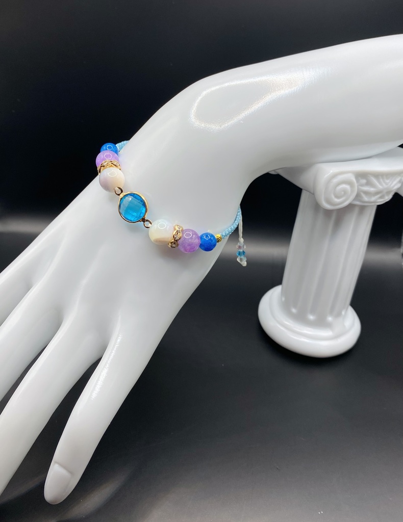 【即納品】ガラスチャームブレスレット【Chimama】